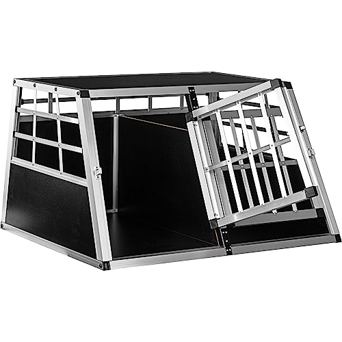 PETSTUFF Hundetransportbox gerade Rückwand 90°, Aluminium, robust, verschließbar, Verschiedene Größen von PETSTUFF