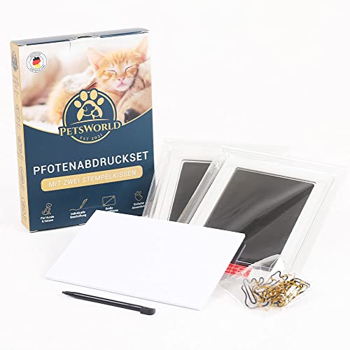PETSWORLD Pfotenabdruck-Set | Sicher und sauber für Pfoten, Füße und Hände | Unvergessliche Abdrücke von Haustieren und Babys | Inklusive Stift und Papierkarten PETSWORLD Pfotenabdruck-Set | Sicher und sauber für Pfoten, Füße und Hände | Unvergessliche Abdrücke von Haustieren und Babys | Inklusive Stift und Papierkarten von PETSWORLD EST 2021