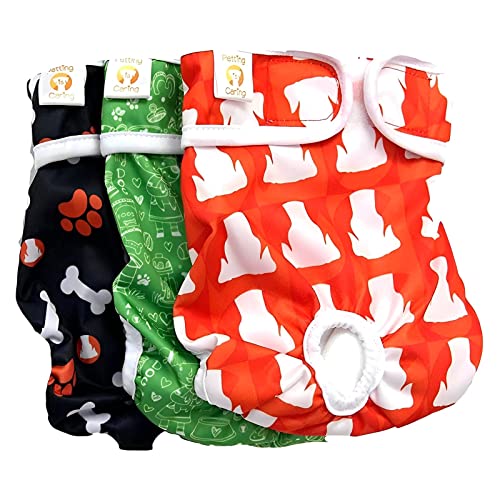 PETTING IS CARING Waschbare und Wiederverwendbare Hundewindeln männliche weibliche Hunde hochwertige langlebige Materialien maschinenwaschbar für Inkontinenz Lange Reisen 3 Stück PETTING IS CARING Waschbare und Wiederverwendbare Hundewindeln männliche weibliche Hunde hochwertige langlebige Materialien maschinenwaschbar für Inkontinenz Lange Reisen 3 Stück von PETTING IS CARING