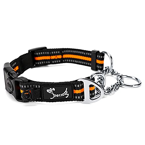 PETTOM Hundehalsband, Zugstopp Halsband Hunde mit Sicherheitsschloss, Halsband Breit Verstellbar und Reflektierend für Große Mittlere und Kleine Hunde von PETTOM