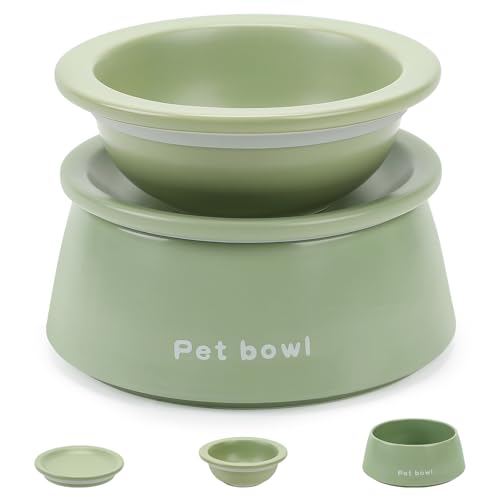 PETTOM 3 Stück Katzennapf Keramik, Katzennapf Erhöht, Futternapf Katze 3 Näpfe, Katzennäpfe Katzen Fressnapf und Wassernapf PETTOM 3 Stück Katzennapf Keramik, Katzennapf Erhöht, Futternapf Katze 3 Näpfe, Katzennäpfe Katzen Fressnapf und Wassernapf von PETTOM