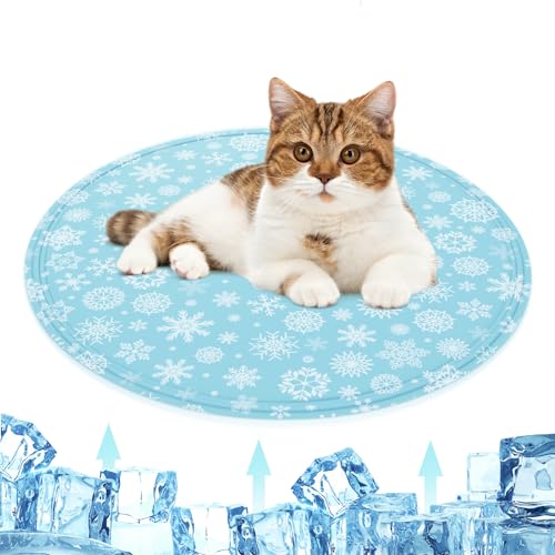 PETTOM Kühlmatte Hund Katze, Kühlmatte für Hunde Selbstkühlend, Hunde Kühldecke für Sommer, Kühldecke für Katzen Kratzfest Ø40cm PETTOM Kühlmatte Hund Katze, Kühlmatte für Hunde Selbstkühlend, Hunde Kühldecke für Sommer, Kühldecke für Katzen Kratzfest Ø40cm von PETTOM