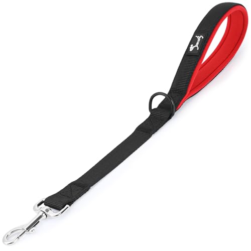 PETTOM Kurzleine Hund, Kurze Hundeleine Nylon Flexi, Kurze Leine Hund 46cm, Kurzführer für Große Mittlere und Kleine Hunde von PETTOM