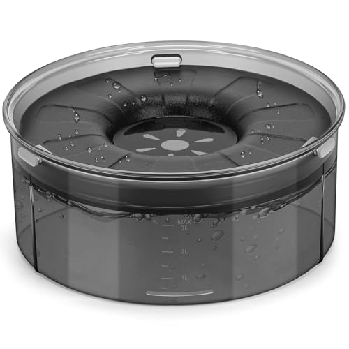 PETTOM Wassernapf Hund ohne Sabbern, 3L Transparenter Hundenapf Auslaufsicher, Trinknapf Hund Anti Schlabber, Hunde Wassernapf für Drinnen und Draußen PETTOM Wassernapf Hund ohne Sabbern, 3L Transparenter Hundenapf Auslaufsicher, Trinknapf Hund Anti Schlabber, Hunde Wassernapf für Drinnen und Draußen von PETTOM