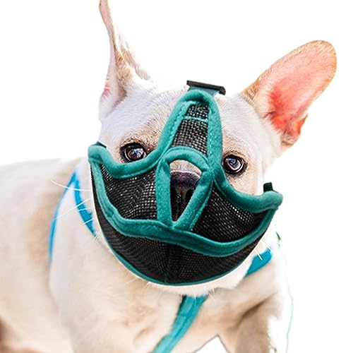 Hundemaulkorb, Mundnetzabdeckung für Hund, Verstellbare, atmungsaktive Maulkörbe für Haustiere ohne Rinde zum Anti-Beißen und Anti-Bell-Lecken von PETUFUN