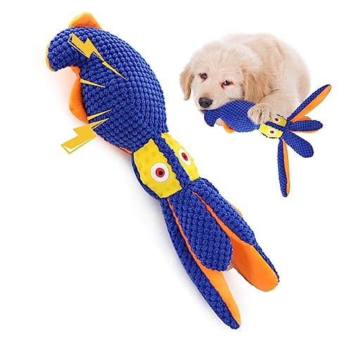 PETUFUN Oktopus-Hundespielzeug | Haustier-Katzen-Hunde-Plüschtierzubehör Plüsch | Tragbares Plüsch-Kautrainingsspielzeug für Haustiere, quietschendes Hundespielzeug für kleine, mittelgroße Hunde von PETUFUN