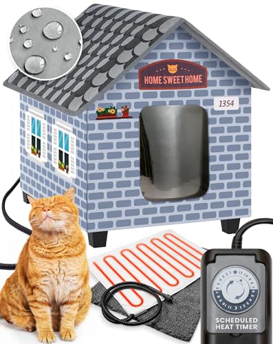 PETYELLA Beheizte Katzenhäuser für Outdoor-Katzen im Winter – beheiztes Katzenhaus im Freien – wetterfest – beheiztes Katzenhaus für den Außenbereich – einfach zu montieren PETYELLA Beheizte Katzenhäuser für Outdoor-Katzen im Winter – beheiztes Katzenhaus im Freien – wetterfest – beheiztes Katzenhaus für den Außenbereich – einfach zu montieren von PETYELLA