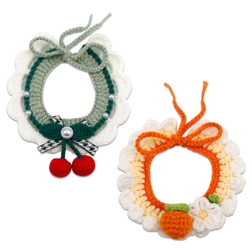 PEUTIER 2 Stück Katzenhalsband, Kätzchenhalsband Gestricktes Abtrennbares Kätzchenhalsband Süßes Gestricktes Katzenhalsband Verstellbares Katzenhalsband für Kätzchen und Welpen Zubehör PEUTIER 2 Stück Katzenhalsband, Kätzchenhalsband Gestricktes Abtrennbares Kätzchenhalsband Süßes Gestricktes Katzenhalsband Verstellbares Katzenhalsband für Kätzchen und Welpen Zubehör von PEUTIER
