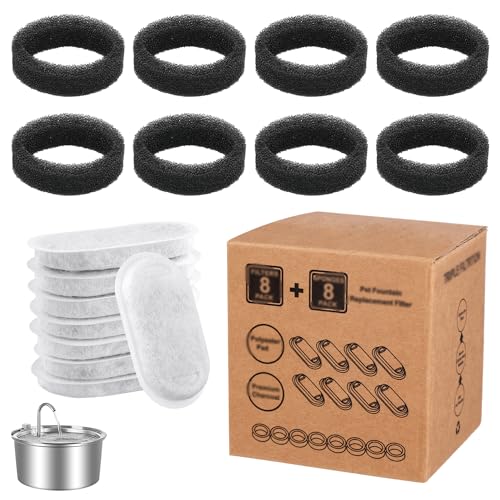 8stk Ersatzfilter für Trinkbrunnen, Wasserfilter für Katzen mit 8 Schwämmen Wasserfilter für Hunde Wertvoll Schaumfilter für Trinkbrunnen für 3,2 l und 2 l Trinkbrunnen Hund Katze Haustier 8stk Ersatzfilter für Trinkbrunnen, Wasserfilter für Katzen mit 8 Schwämmen Wasserfilter für Hunde Wertvoll Schaumfilter für Trinkbrunnen für 3,2 l und 2 l Trinkbrunnen Hund Katze Haustier von PEUTIER