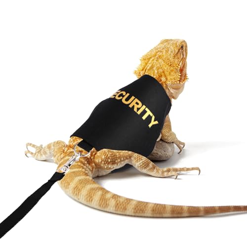 Bartagame-Leine und Geschirr-Set, Verstellbar Eidechse Reptilienleinen Leine für Haustiere Zubehör für Amphibien Chamäleons Kleine Haustiere Tiere Outdoor Sicherheit Spazierengehen von PEUTIER