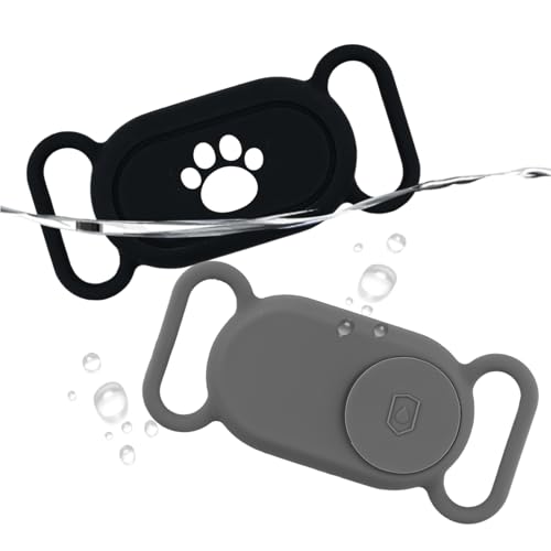 Für Samsung Galaxy SmartTag2 Hundehalsbandhalter, 2 Stück Wasserdicht Anti-Verlust Schutzhülle Hülle für Haustier Hund Katze Halsband Silikonhülle für Galaxy Smart Tag 2 Tracker Zubehör von PEUTIER