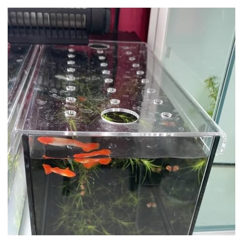 PEYNIR Aquarium Deckel Acryl-Aquariumabdeckung mit Frischluftöffnung Terrarium-Sprungschutzhaube Verhindert, DASS Katzen Fische fangen(L46 x W18) von PEYNIR