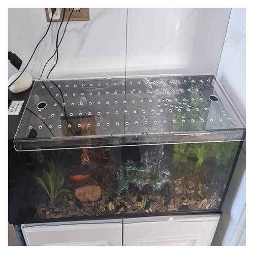 PEYNIR Aquarium Deckel Klare Aquariumabdeckung aus Acryl, Individuell Quadratisch Aquariumdeckel mit Springschutz mit Futteröffnung Verhindert(L18xW14in/45.7x35.6cm) von PEYNIR