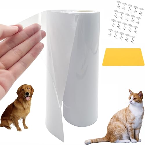 Kratzschutz Katze Tape Transparentes Selbstklebendes Katzenmöbelschutz mit Schaber und 20 Polster Nägel Katze Krallen Guards Pads für Möbel Couch Tür Wand Kratzabwehr von Katzen Hunde, 20x300CM Kratzschutz Katze Tape Transparentes Selbstklebendes Katzenmöbelschutz mit Schaber und 20 Polster Nägel Katze Krallen Guards Pads für Möbel Couch Tür Wand Kratzabwehr von Katzen Hunde, 20x300CM von PEZEEU