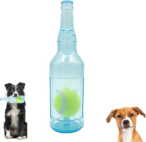 PFHFRJZLQ Kaubierflasche für Haustiere, langlebiges, interaktives Apportierspielzeug, Hundespielzeug aus Kunststoff, Ball in der Flasche für kleine und mittelgroße Haustiere zum Austoben im Freien PFHFRJZLQ Kaubierflasche für Haustiere, langlebiges, interaktives Apportierspielzeug, Hundespielzeug aus Kunststoff, Ball in der Flasche für kleine und mittelgroße Haustiere zum Austoben im Freien von PFHFRJZLQ