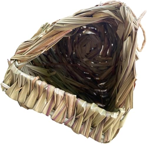 Vogelnest aus natürlichem Stroh, handgefertigte Bruthütte aus geflochtenem Gras, Vogelhaus aus natürlichem Gras mit Öffnung, stilvoller Unterschlupf für kleine und große Vögel Vogelnest aus natürlichem Stroh, handgefertigte Bruthütte aus geflochtenem Gras, Vogelhaus aus natürlichem Gras mit Öffnung, stilvoller Unterschlupf für kleine und große Vögel von PFHFRJZLQ