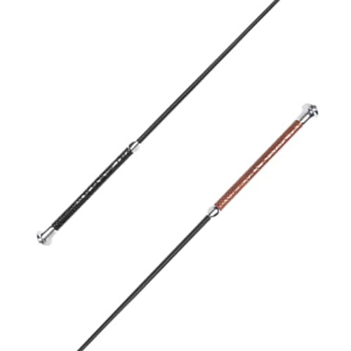 PFIFF 102478 Dressurgerte mit Kunstledergriff, Krokodilleder-Optik, silberfarbene Beschläge, Fiberglaskern mit Nylon umsponnen, Länge 120 cm, Schwarz-Braun PFIFF 102478 Dressurgerte mit Kunstledergriff, Krokodilleder-Optik, silberfarbene Beschläge, Fiberglaskern mit Nylon umsponnen, Länge 120 cm, Schwarz-Braun von PFIFF