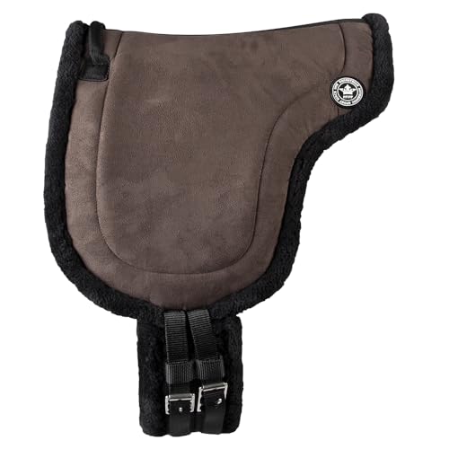 PFIFF 103004 Reitpad, Bareback Pad, baumloses Reitkissen aus Velour-Kunstleder und Kunstfell, Sattelkissen inkl. Sattelgurt, Braun, Full PFIFF 103004 Reitpad, Bareback Pad, baumloses Reitkissen aus Velour-Kunstleder und Kunstfell, Sattelkissen inkl. Sattelgurt, Braun, Full von PFIFF
