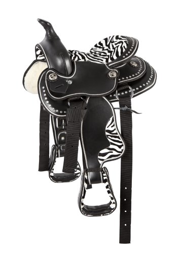 PFIFF Westernsattel, schwarz-weiß Shetty von PFIFF