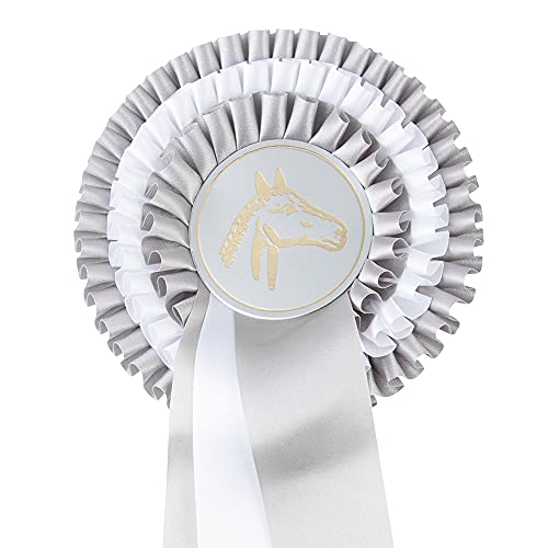 Pfiff Turnierschleife -Premium- 3-fach Rosette, silber Pfiff Turnierschleife -Premium- 3-fach Rosette, silber von PFIFF