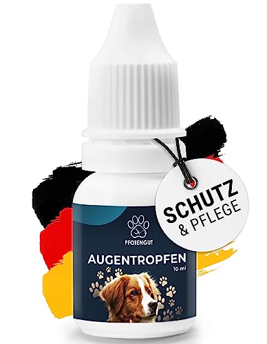 PFOTENGUT® Augentropfen Hund - DEUTSCHE HERSTELLUNG - Augentropfen für Hunde & Katzen mit kolloidalem Silber - Augenpflege gegen Tränenflecken, gereizte & juckende Augen - 10ml von PFOTENGUT