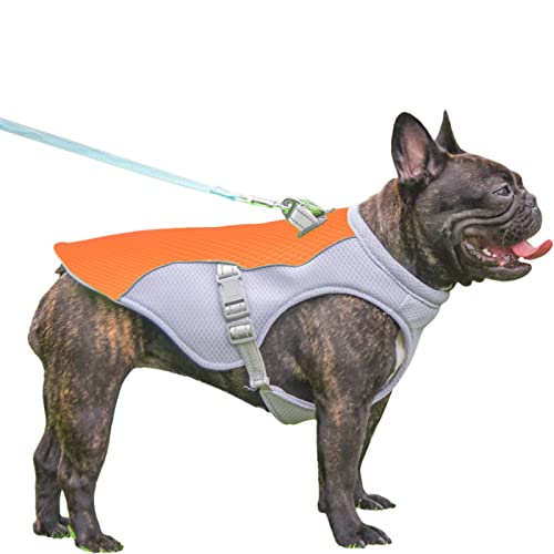Kühlendes Hunde-Shirt, leichte und atmungsaktive Haustierweste mit Komfortschutz, kühles Gewebe und saugfähiges Baumwollmaterial, Hundejacke für Sommer, Wandern und Training von PFRANK