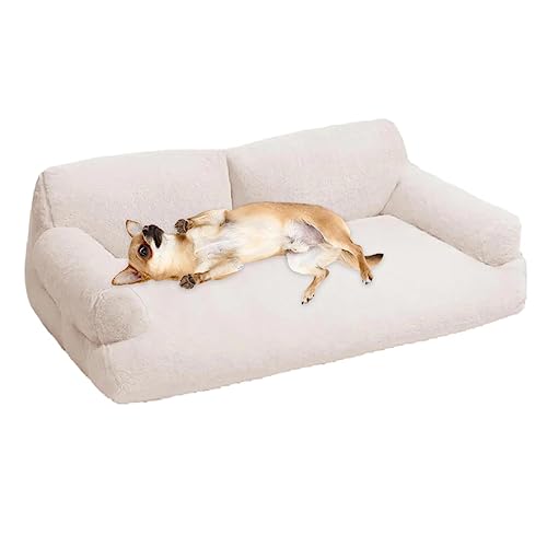 Plüschsofa für Haustiere - Home Indoor-Schlafbett für Haustiere - Schlafgeräte für Haustiere mit rutschfester Basis für Katzen, Hunde und andere kleine Tiere Pfrank von PFRANK