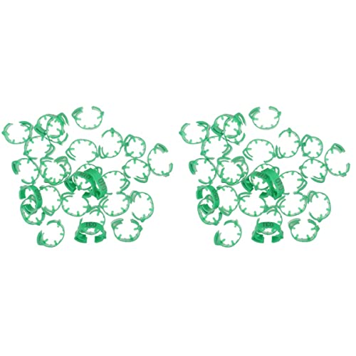 100er-Packung Geflügelbeinringe – nummerierte Hühner- und Entenringe zur einfachen Identifizierung, for Tauben, Gänse und Hühner(Green,2 Packs) von PGPGP