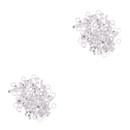 300 Stück Clip-On-Vogelbeinringe for Tauben, Papageien und Küken – Bunte Identifikationsringe(2 Packs) von PGPGP