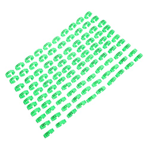 Grüne, verstellbare Beinringe for Geflügel – 100 Stück Vogel-ID-Knöchelbänder for Hühner, Enten und Truthähne – Fußringe(1 Packs) von PGPGP