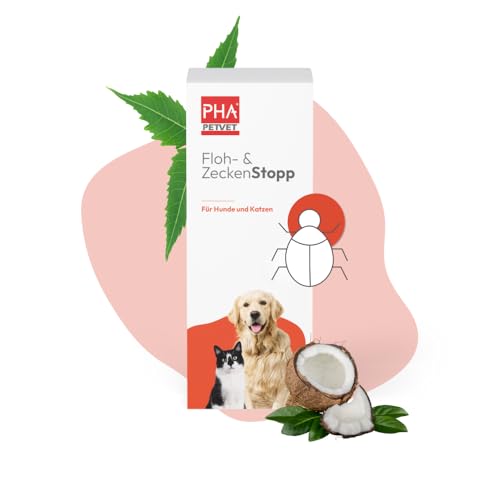 PHA Floh- & ZeckenStopp Spray für Hunde & Katzen – Natürlicher Schutz gegen Zecken, Flöhe, Milben & andere Lästlinge, mit Neemöl, 100 ml von PHA PETVET