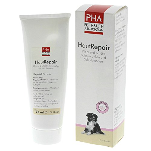 PHA Hund, Pflege und Schutz bei Scheuerstellen und Schürfwunden, Salbe, HautRepair, 125 ml von PHA