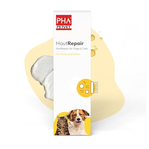 PHA HautRepair Creme für Hunde & Katzen - Pflege und Schutz bei Schürfwunden, Druckstellen mit Vaseline, Zink, Lebertran, Vitaminen, Panthenol, 125 ml von PHA