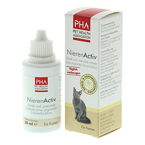 PHA Katze, Unterstützung der Nierenfunktion, Tropfen, Für alle Katzen, NierenActiv, 30 ml von PHA