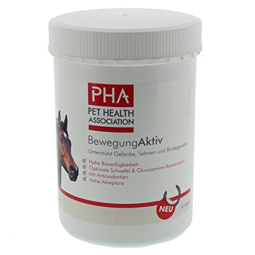 PHA Pferd, Ergänzungsfutter zur Unterstützung von Gelenken, Sehnen und Bindegewebe, Pulver, BewegungsAktiv, 750 g von PHA