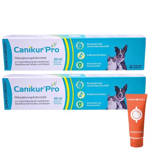 Canikur Pro 2X 60 ml Paste I Diät-Ergänzungsfuttermittel für Hunde & Katzen I unterstützt Darmflora bei Futterumstellung, Antibiotika-Gabe & Verdauungsstörungen I Spar-Set Plus Pharma Perle give-Away Canikur Pro 2X 60 ml Paste I Diät-Ergänzungsfuttermittel für Hunde & Katzen I unterstützt Darmflora bei Futterumstellung, Antibiotika-Gabe & Verdauungsstörungen I Spar-Set Plus Pharma Perle give-Away von PHARMA PERLE