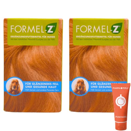 Formel-Z Ergänzungsfuttermittel für Hunde 2X 83 Tabletten I Gegen Zecken & andere Parasiten I für glänzendes Fell und gesunde Haut I Natürlicher Zeckenschutz I Spar-Set Plus Pharma Perle give-Away Formel-Z Ergänzungsfuttermittel für Hunde 2X 83 Tabletten I Gegen Zecken & andere Parasiten I für glänzendes Fell und gesunde Haut I Natürlicher Zeckenschutz I Spar-Set Plus Pharma Perle give-Away von PHARMA PERLE