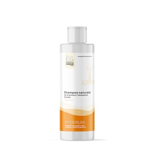 PharmaCinquePet Hyderium, natürliches Shampoo zur Reinigung und Feuchtigkeitsversorgung des Fells, traditionelles Pflege-Shampoo, nicht reizend, hält das Haar weich, glänzend und hydratisiert, 200 ml PharmaCinquePet Hyderium, natürliches Shampoo zur Reinigung und Feuchtigkeitsversorgung des Fells, traditionelles Pflege-Shampoo, nicht reizend, hält das Haar weich, glänzend und hydratisiert, 200 ml von PHARMACINQUEPET