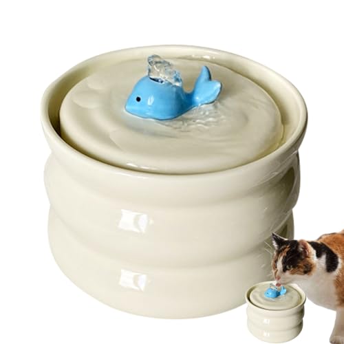 Automatischer Katzen-Wasserspender – 800 ml Kapazität Hundewasserspender, geräuscharmer Haustier-Wasserspender, 800 ml intelligenter Hunde-Wassernapfspender mit 3 Schichten Filtration für Katzen und von PHASZ