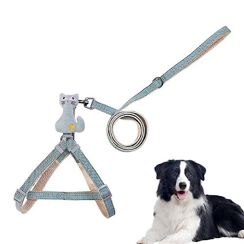 Hundegeschirr, Haustierzubehör, kleines Hundegeschirr und Set, Cartoon-Design, kleines Hundegeschirr und Set, verstellbar, einfache Kontrolle Phasz von PHASZ
