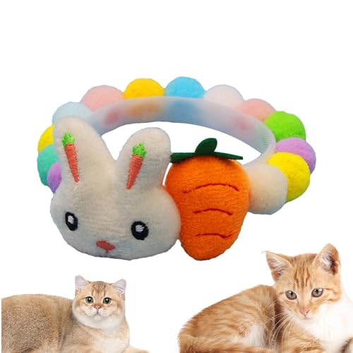 PHASZ Cartoon-Haustier-Halsband – Katzen-Weihnachtshalsband, verstellbar, abnehmbar, Urlaubs-Hundehalsband mit Puppen-Anhänger mit Plüschpuppen-Anhänger für Kätzchen von PHASZ
