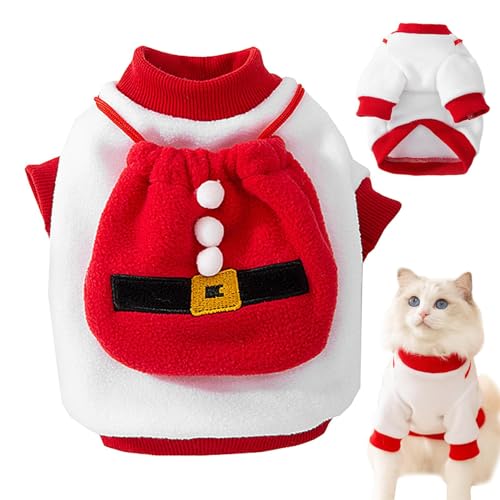 Weihnachtliches Haustierkostüm, Weihnachtsmann-Hundekostüm, Weihnachtsmann-Kostüm, Haustierkleidung, Cosplay-Kostüme, Partyverkleidungen für kleine Katzen und Hunde von PHASZ