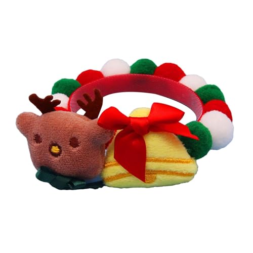 Weihnachts-Hundehalsband – Urlaubs-Hundehalsband mit Plüschpuppen-Anhänger, abnehmbare, verstellbare weiche Welpenhalsbänder mit Plüschpuppen-Anhänger Phasz von PHASZ