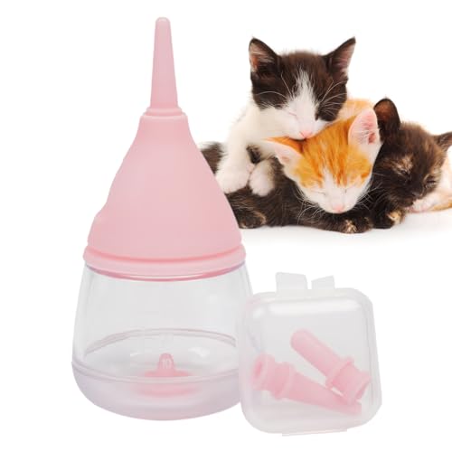 Welpenflaschen zum Stillen | 35 ml Cartoon-Wassertropfen-Design, Kätzchen-Futterflaschen, Anti-Erstickungs-Design, Haustier-Flaschen-Futterspender für Katzen und Hunde, Welpen-Milch-Futterspender von PHASZ