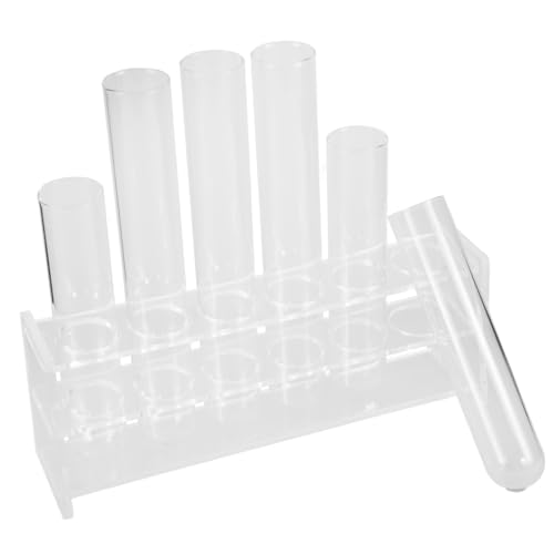 PHENOFICE Hydroponische Vase Glasröhre Transparente Anzuchtröhre Pflanzenterrarium Wasserröhrchen Für Tischdekor Blumenwasserröhren von PHENOFICE