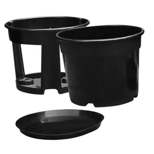 PHENOFICE 1 Satz Pflanztopf Blumentöpfe Für Den Garten Pflanzentöpfe Groß Stofftöpfe Kartoffelsack Anlasser Klare Töpfe Indoor-gartensystem Erzeuger Untersetzer Für Blumentöpfe Plastik Black PHENOFICE 1 Satz Pflanztopf Blumentöpfe Für Den Garten Pflanzentöpfe Groß Stofftöpfe Kartoffelsack Anlasser Klare Töpfe Indoor-gartensystem Erzeuger Untersetzer Für Blumentöpfe Plastik Black von PHENOFICE