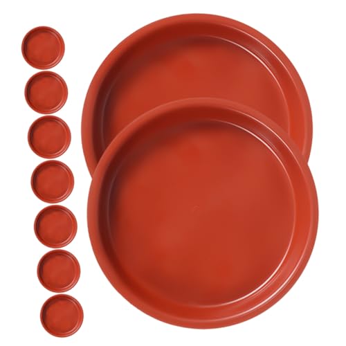 PHENOFICE Kunststoff-pflanzenuntersetzer 10 Stück Runde Blumentopfschalen Pflanztöpfe Innen-entwässerungsschalen Rot Auslaufsicher PHENOFICE Kunststoff-pflanzenuntersetzer 10 Stück Runde Blumentopfschalen Pflanztöpfe Innen-entwässerungsschalen Rot Auslaufsicher von PHENOFICE