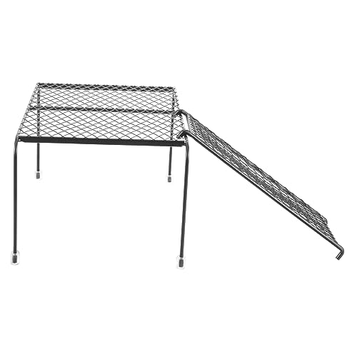 PHENOFICE Hühnerstallplattform Mit Kletterleiter Und Mesh Shelf Ausgehöhltes Metallgestell Sicher Und Langlebig Für Kleine Hühner von PHENOFICE