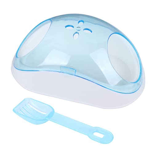 PHENOFICE Kleintier Sandbad Haus mit Schaufel Langlebiger Chinchilla Hamster Badecontainer Tragbares Plastik Badezimmer für Kleine Haustiere Stressabbauendes Sandbad von PHENOFICE