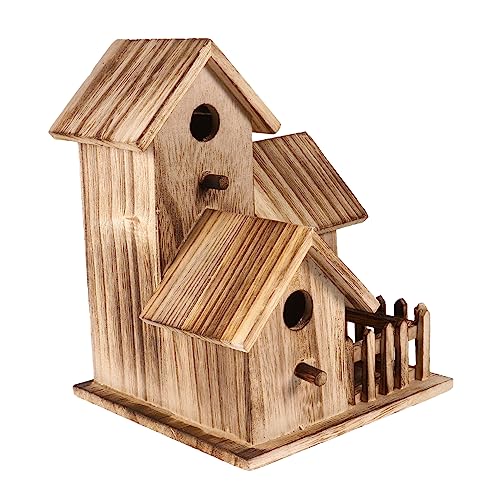 PHENOFICE Vogelhaus-Set Aus Holz Für Vögel Vogelnest Vogelhäuschen Für Den Außenbereich Vogelkunst Gartendekoration PHENOFICE Vogelhaus-Set Aus Holz Für Vögel Vogelnest Vogelhäuschen Für Den Außenbereich Vogelkunst Gartendekoration von PHENOFICE